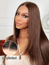 Premium Human Hair Collection Straight Wig #4 Mocha Mousse